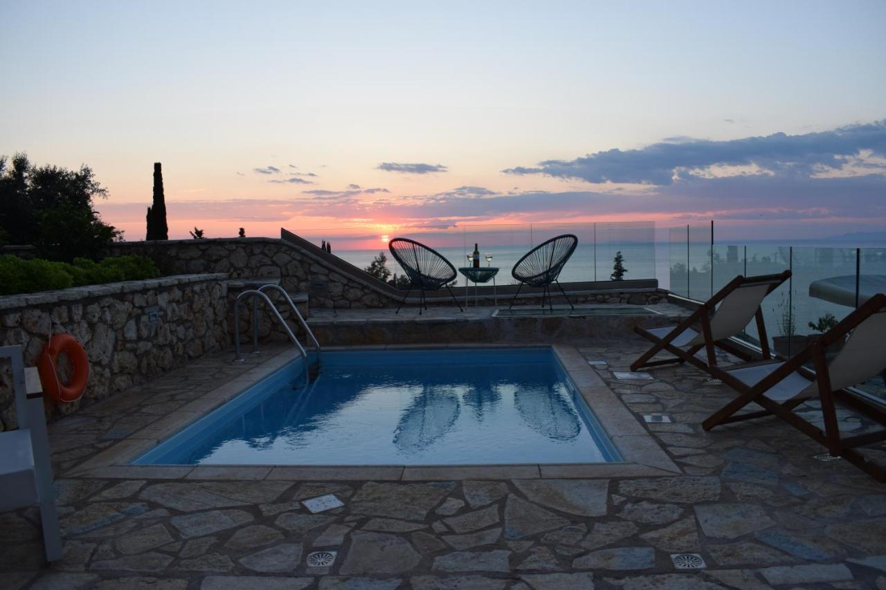 Villa Thetis With Private Pool Where The Sunsets Fade Away Áyios Nikítas エクステリア 写真
