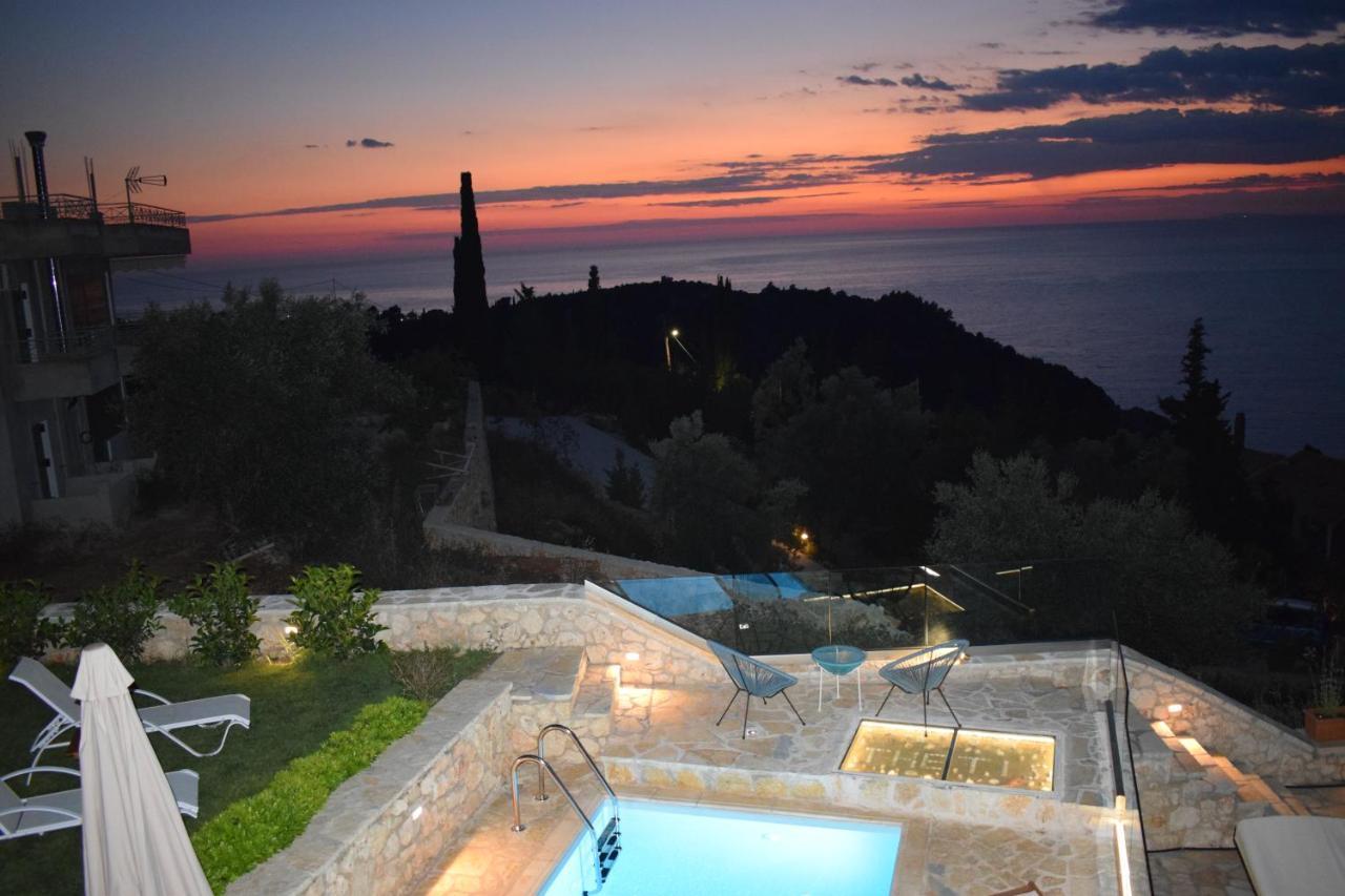 Villa Thetis With Private Pool Where The Sunsets Fade Away Áyios Nikítas エクステリア 写真